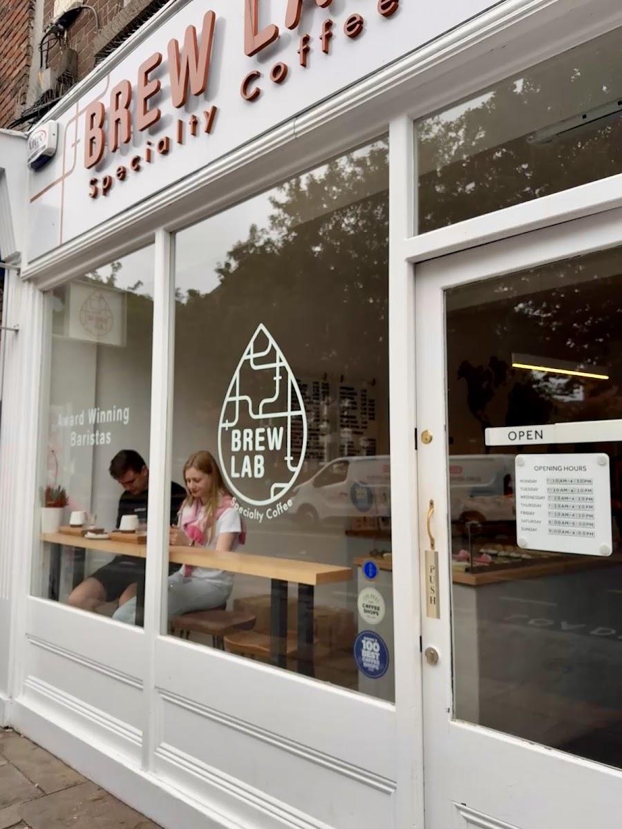 Brew Lab café entrance on Redmond’s Hill