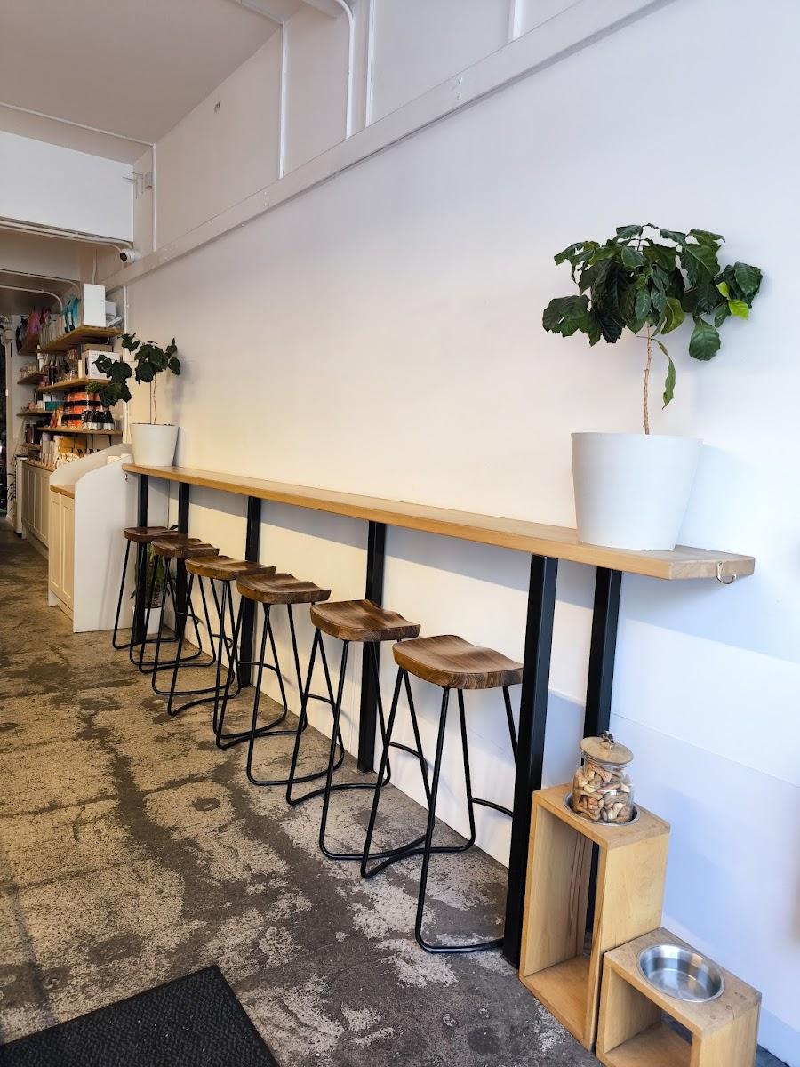 Seating inside Brew Lab